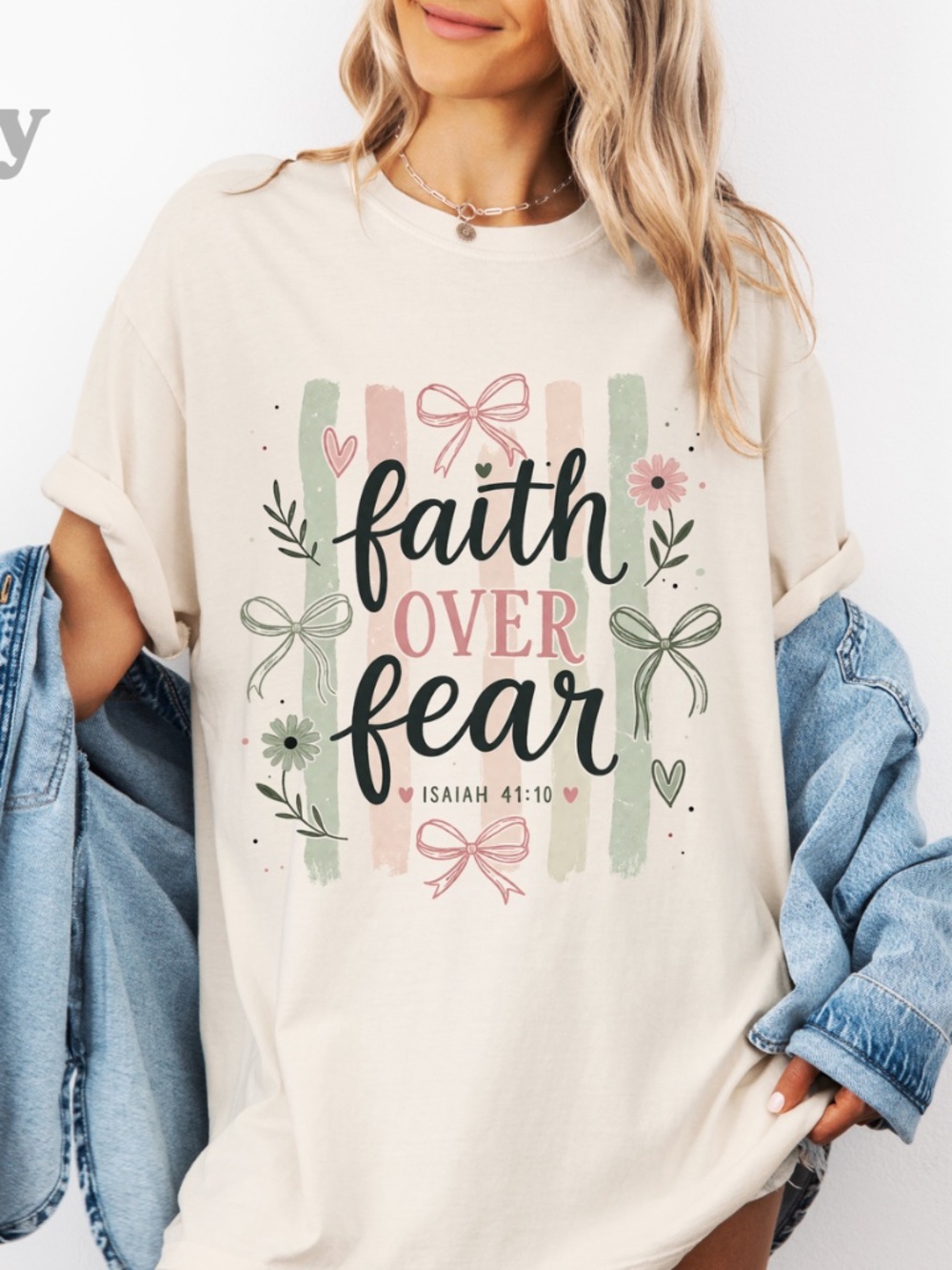 Christian Faith T-Shirt Fear Not For I Am With You | Bible Verse Graphic Tee